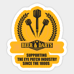 Beer and darts since 1800s Sticker